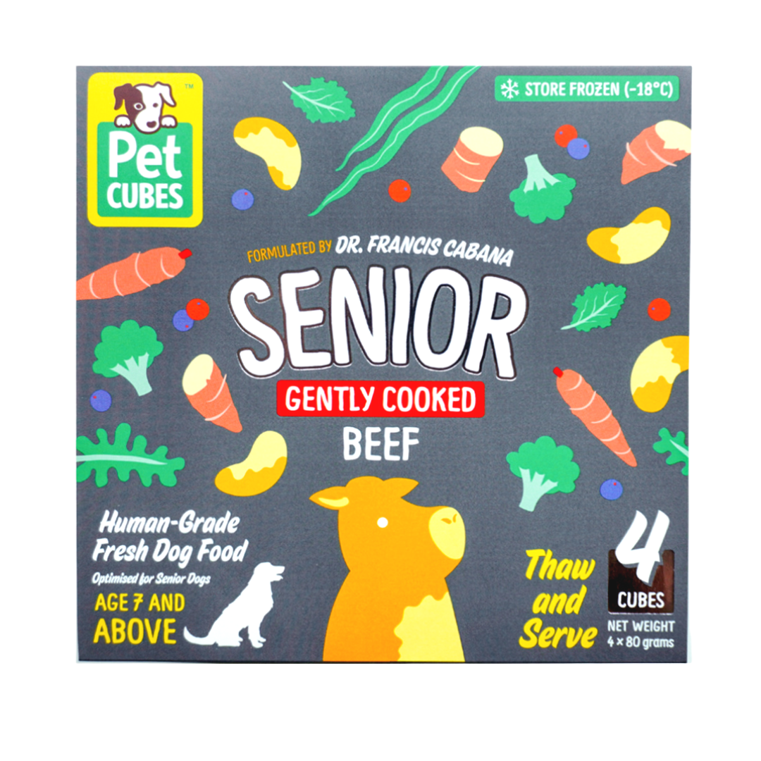 Gently Cooked Senior Beef Dog Food Singapore PetCubes