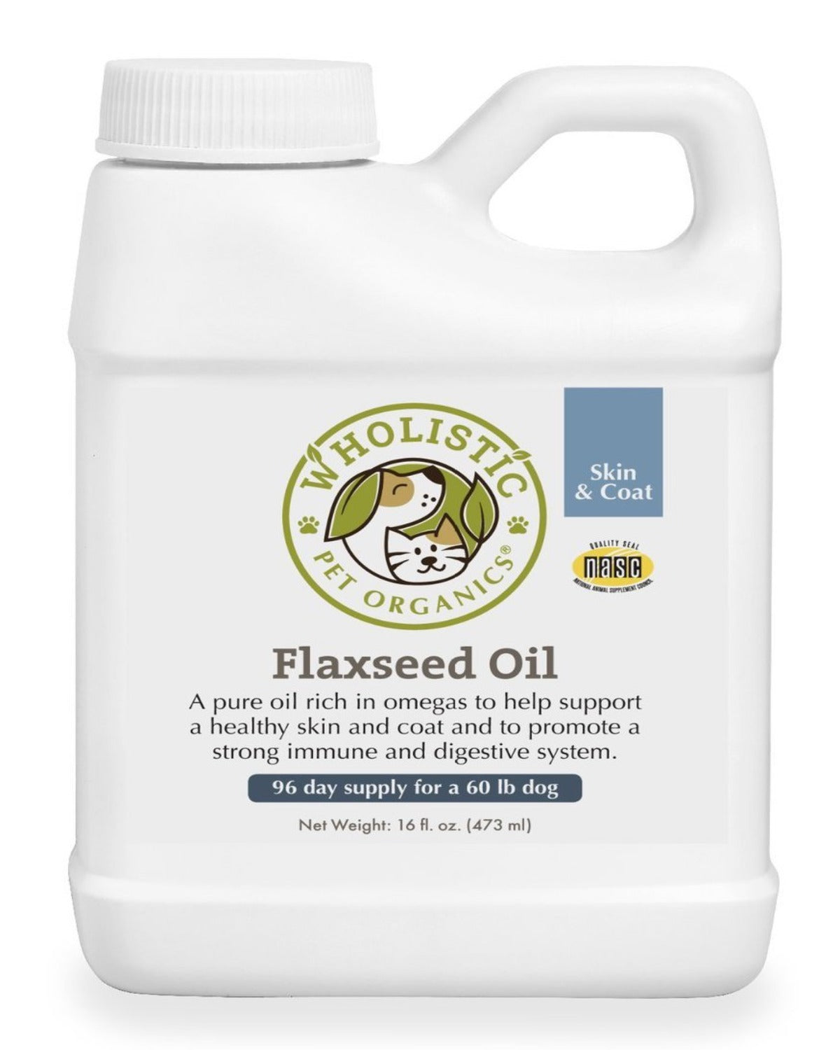 Wholistic Flaxseed Oil Skin & Coat Health Dog Supplement Petcubes