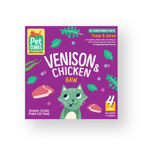 Raw Venison & Chicken for Cats (Case)