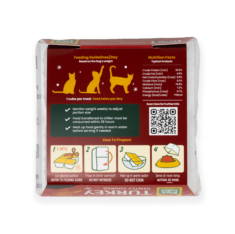 Gently Cooked Festive Turkey for Cats (1 Tray)
