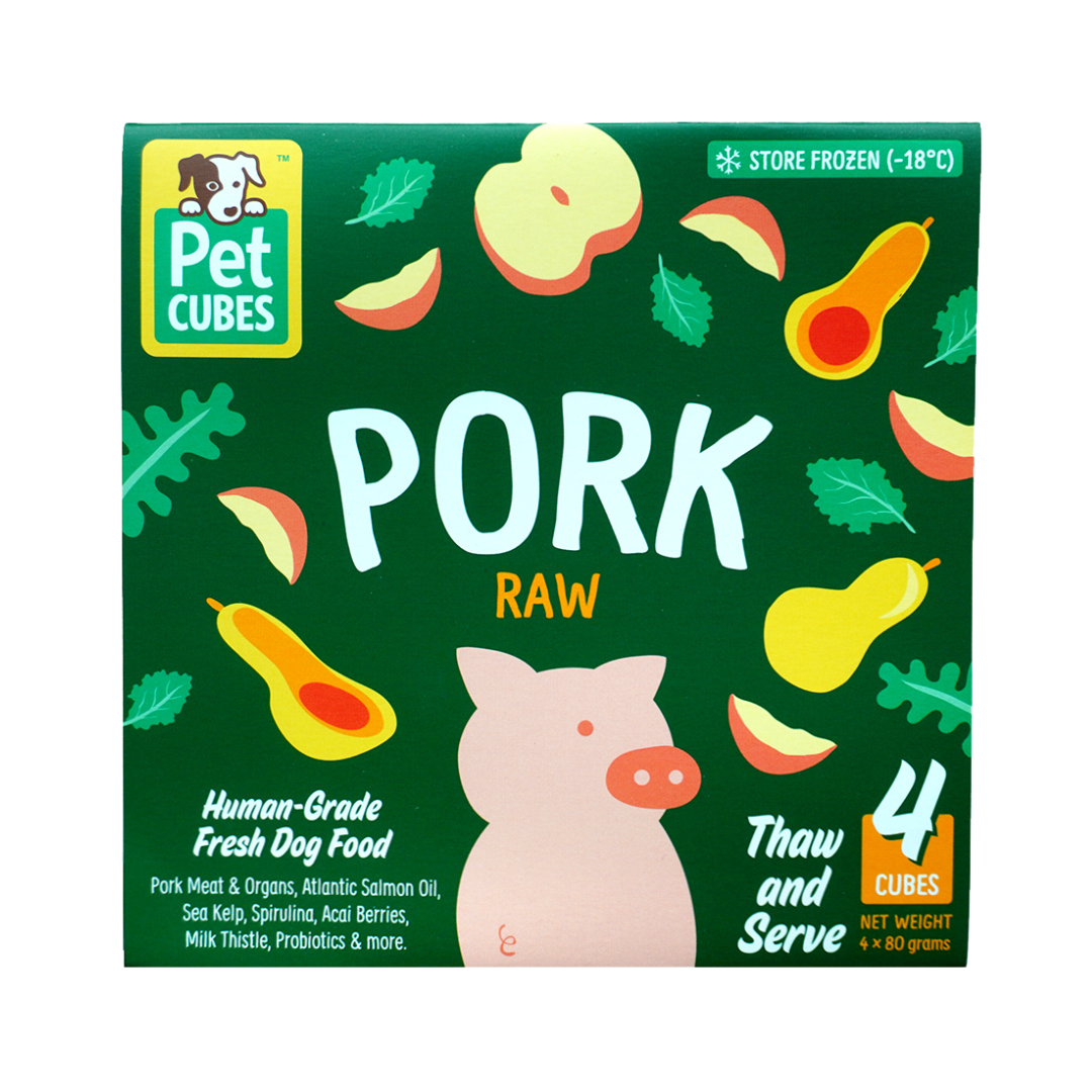 Raw Pork Raw Dog Food Singapore PetCubes