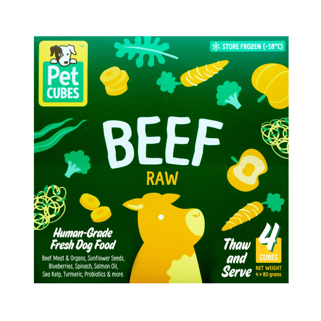 Fresh Raw Beef Dog Food PetCubes