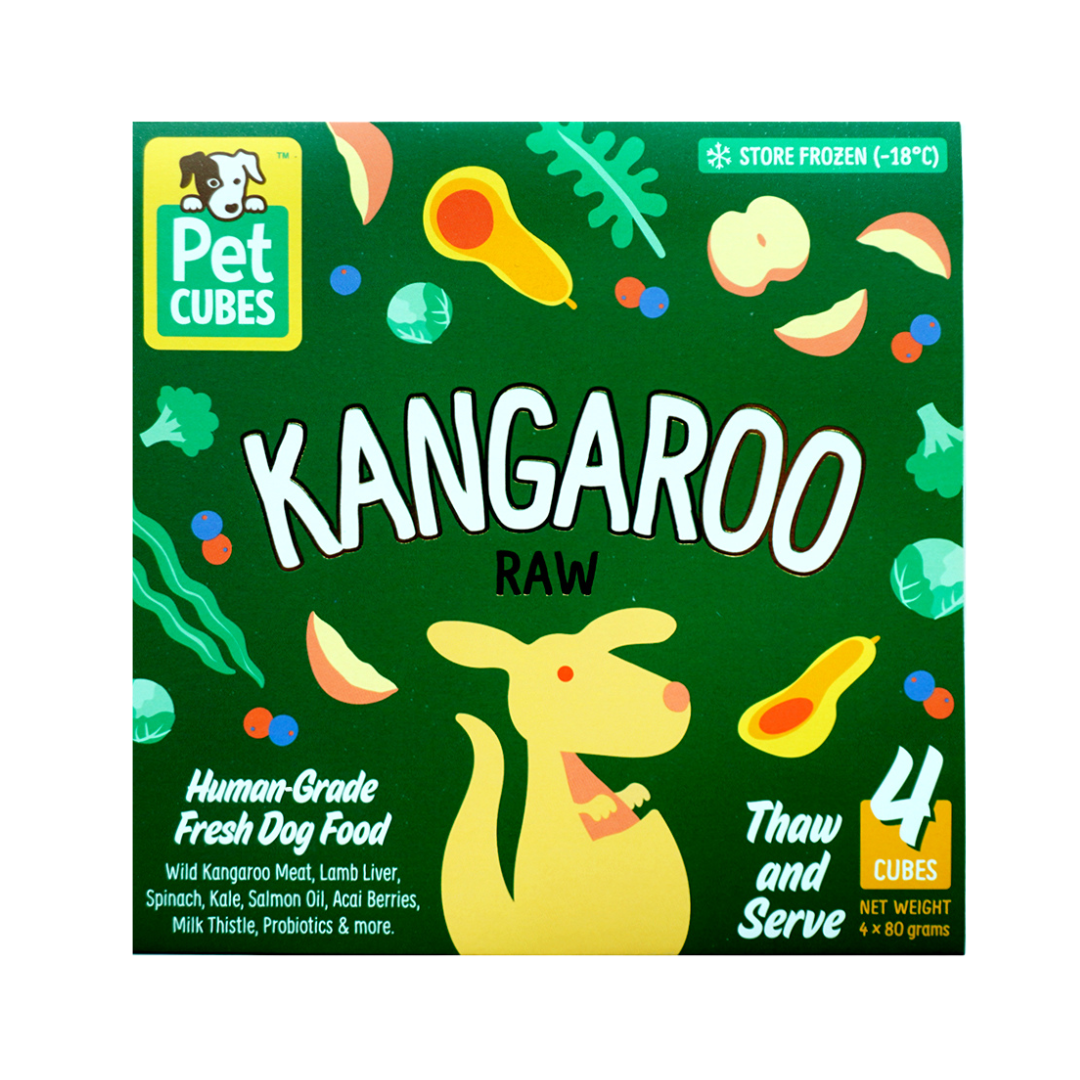 Raw Kangaroo Hypoallergenic Dog Food PetCubes